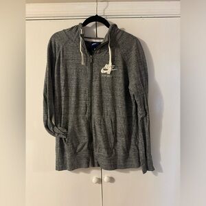 Nike, XL, women’s, lightweight tshirt jacket with hood.
